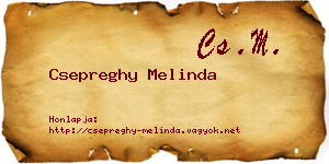 Csepreghy Melinda névjegykártya